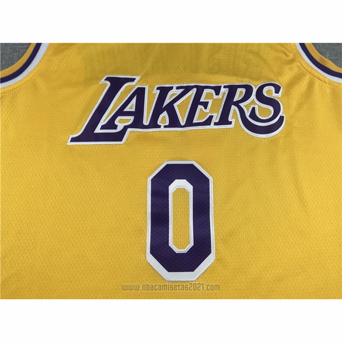 Camiseta Los Angeles Lakers Russell Westbrook #0 Icon 2020 Amarillo